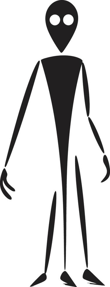 Whimsical Waves Chic Monochrome Logo with Stickman Charm Ink Indulgence Sleek Black Stickman Vector Emblem