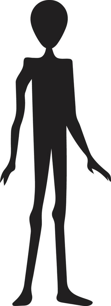 Cartoon Capers Elegant Black Stickman Vector Emblem Ink Infusion Sleek Monochrome Logo with Cartoon Stickman