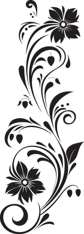 Whirlwind of Whimsy Elegant Decorative Element in Sleek Black Sculpted Spirals Monochrome Logo Featuring Doodle Decorations vector