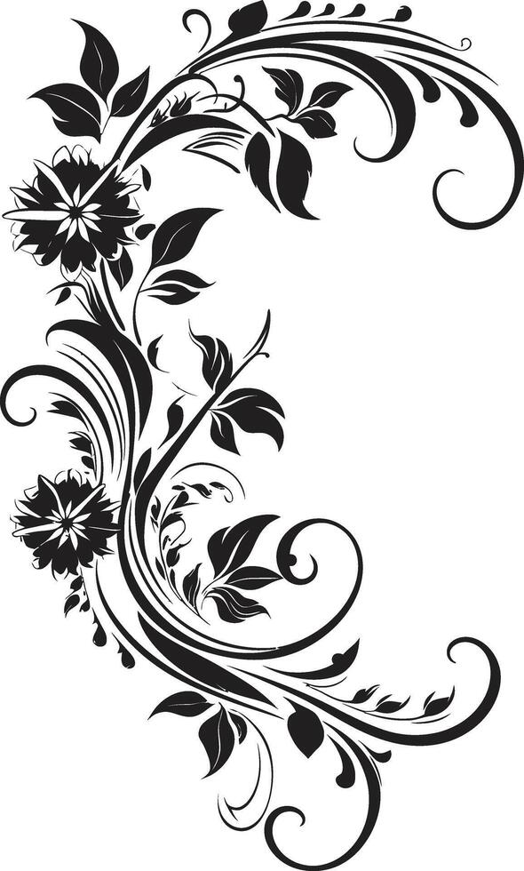 Sculpted Spirals Chic Logo Featuring Doodle Decorations Intricate Inks Elegant Black Emblem with Doodle Decorative Element vector