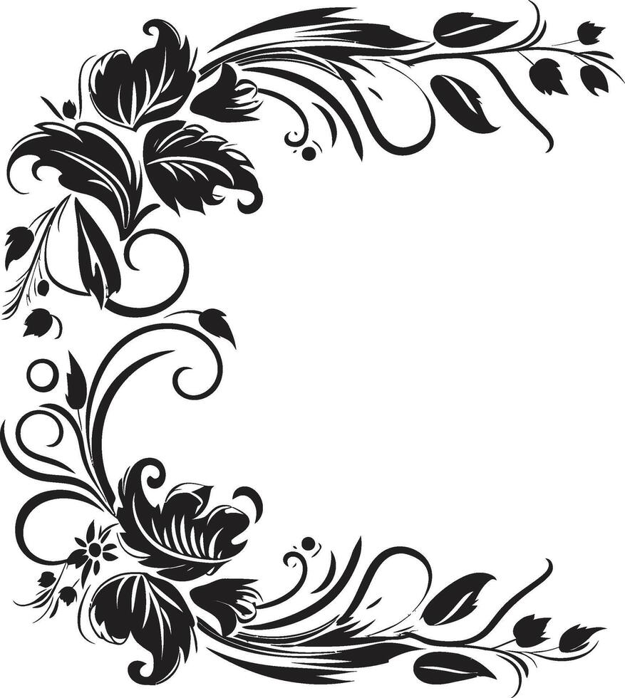 Sculpted Spirals Monochrome Logo Featuring Doodle Decorations Intricate Inks Chic Vector Icon with Black Doodle Decorative Element