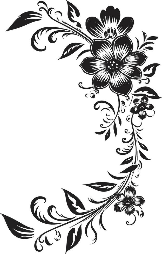 Sculpted Spirals Monochrome Logo Featuring Doodle Decorations Intricate Inks Chic Vector Icon with Black Doodle Decorative Element