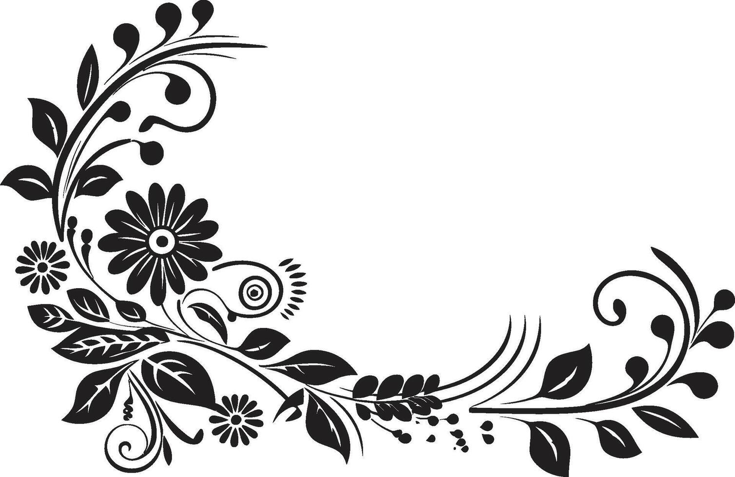 Ornamental Opulence Monochrome Doodle Decorative Icon in Elegant Vector Chic Complexity Black Emblem Highlighting Doodle Decorative Element