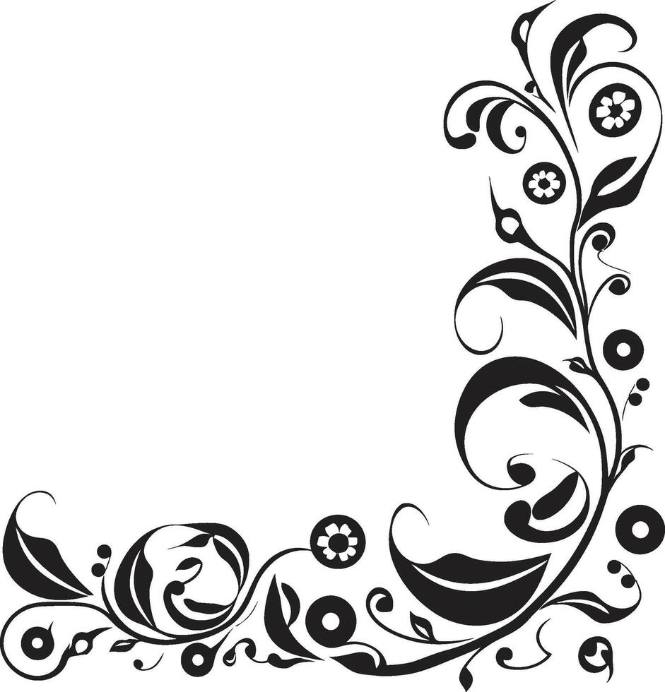 Whimsy in Waves Elegant Logo Design with Decorative Doodle Element Elegance Embellished Sleek Black Emblem Highlighting Decorative Doodles vector