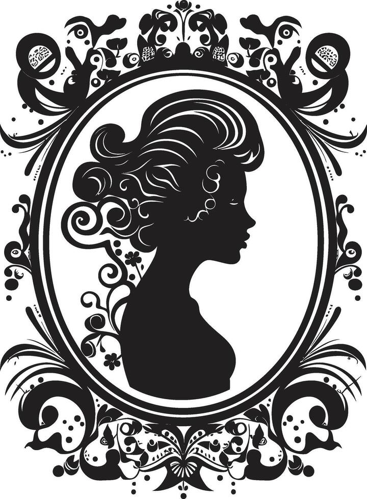 Artistic Abstractions Vector Frame with Doodle Elements Enigmatic Essence Black Logo with Doodle Frame