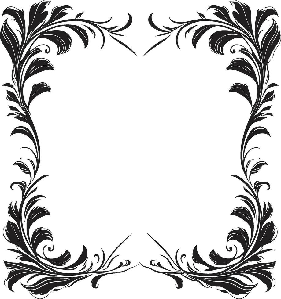 arte en abundancia negro garabatear decorativo marco icono en elegante vector juguetón patrones pulcro emblema con monocromo garabatear decorativo marco elemento