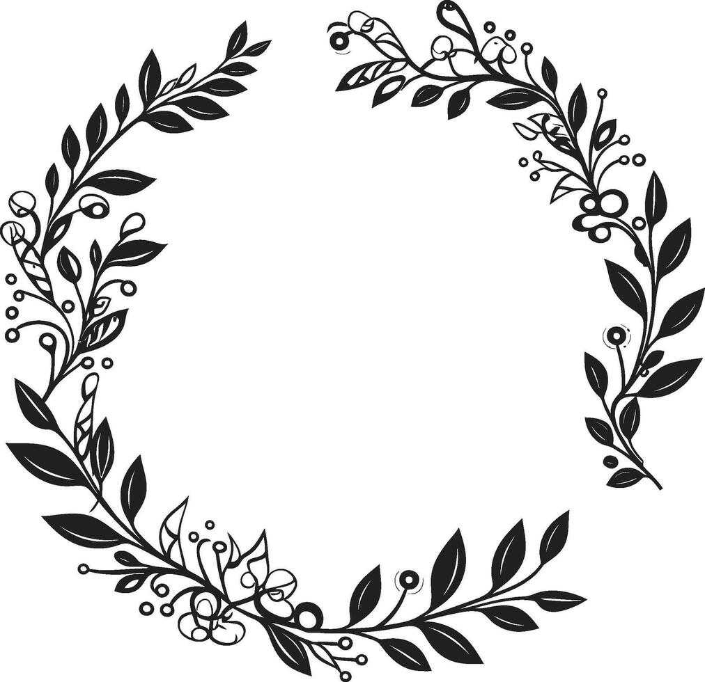 Flux of Flourishes Black Doodle Frame Icon Posh Patterns Doodle Decor Symbol in 90 Words vector