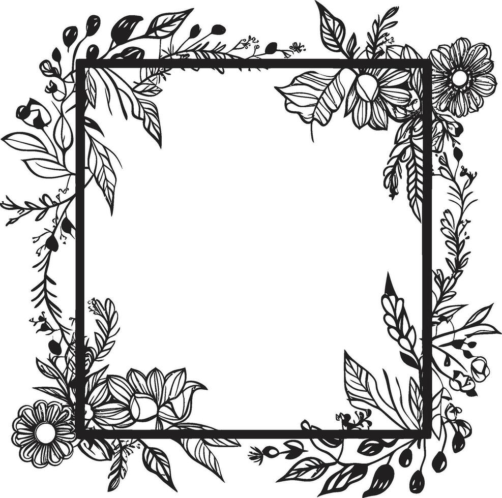 Whirlwind Whimsy A Spirited Journey Through Doodle Decorative Frame Vector Black Logo Design Ethereal Elegance Capturing Transient Beauty in Doodle Decorative Frame Vector Black Logo Symbol Design