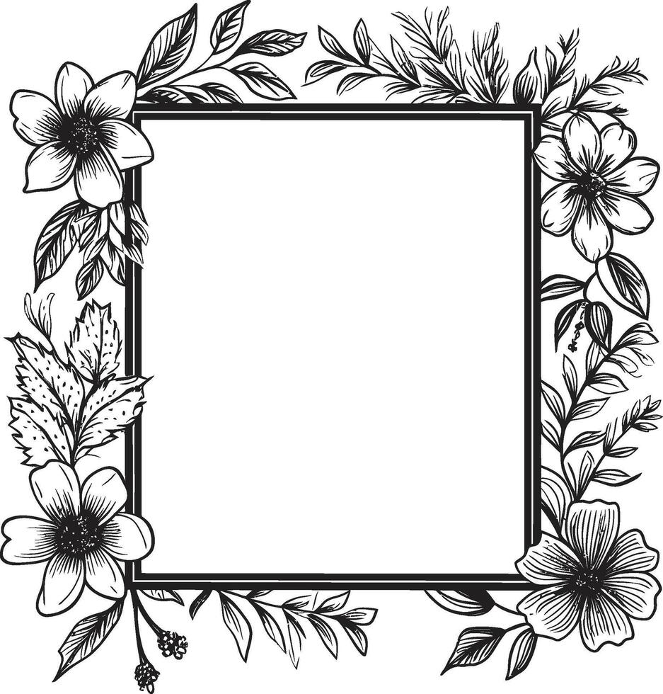 Enchanting Echo Capturing Spellbinding Elegance in Doodle Decorative Frame Vector Black Logo Symbol Noir Nouveau A Modern Twist on Classic Elegance with Doodle Decorative Frame Vector Black Logo Desi