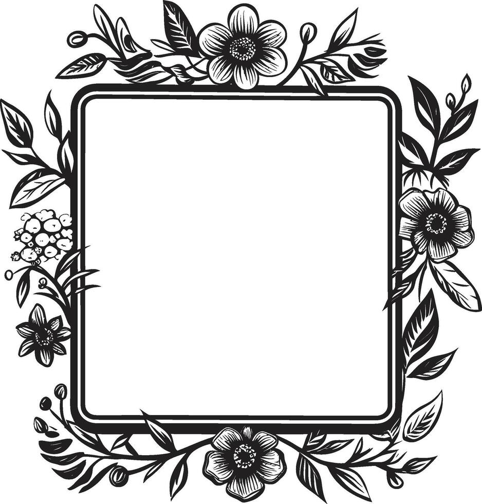 Artistic Allegro A Harmonious Blend of Creativity in Doodle Decorative Frame Vector Black Logo Symbol Noir Odyssey Navigating the Elegance of Doodle Decorative Frame Vector Black Logo Design