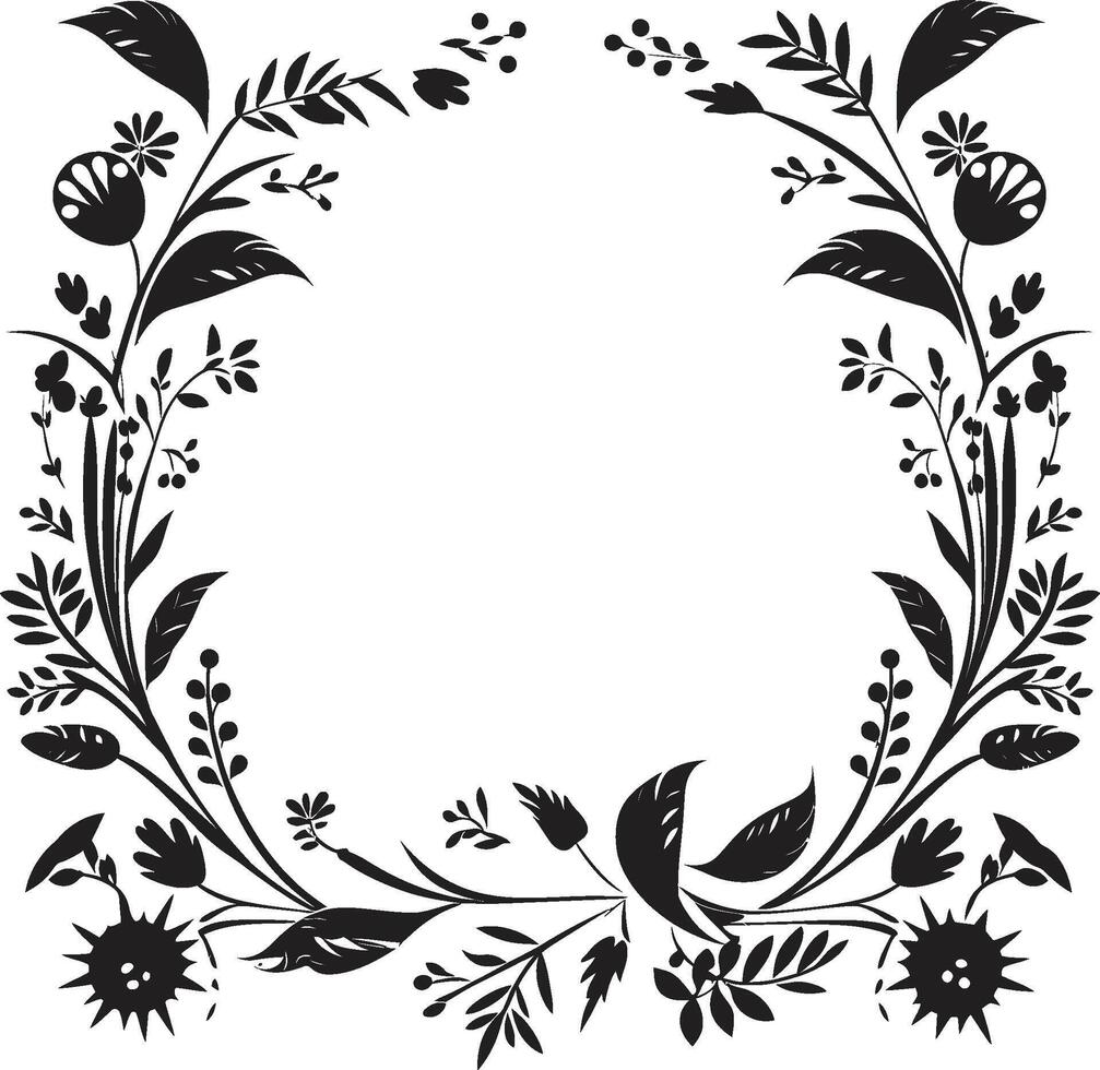 Whimsy in Waves Sleek Emblem Featuring Decorative Doodle Frame Element Playful Patterns Chic Vector Logo with Monochrome Doodle Decorative Frame