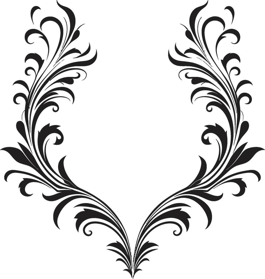 Ethereal Intricacies Crafting Elegance in Black Doodle Frame Logo Dive into the world of ethereal doodle decorative frames, creating an iconic symbol in mesmerizing black. Symphonic Scrolls Harmonizi vector