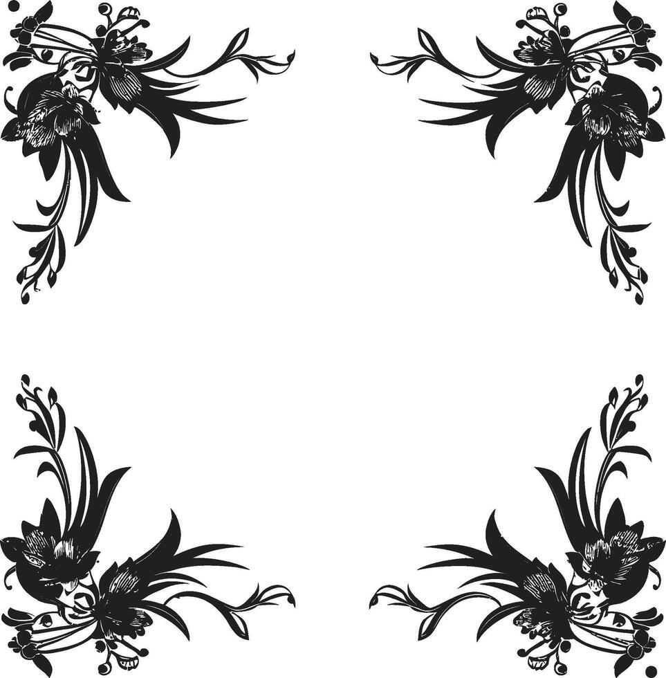 Whimsical Waves Riding the Creative Currents in Doodle Decorative Frame Vector Black Logo Design Abstract Allegiance Pledging to Creativity in Doodle Decorative Frame Vector Black Logo Symbol Design