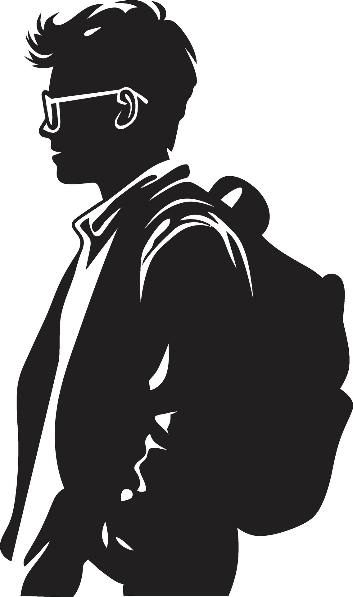 Strategic Scholar Black Logo Design for Goal Driven Male Students ...