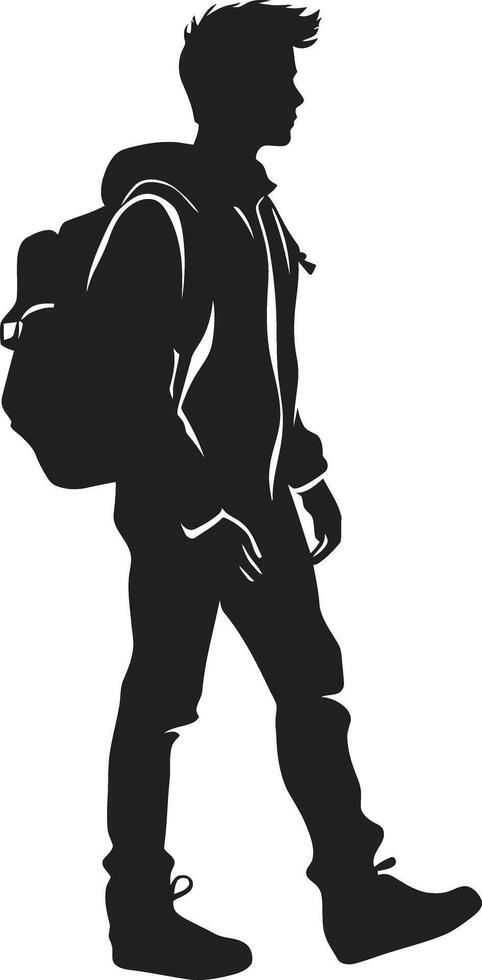 Dynamic Diplomacy Black Logo Design for Accomplished Male Students Intrepid Intellect Symbolic Vector Black Logo for Ambitious Male Students