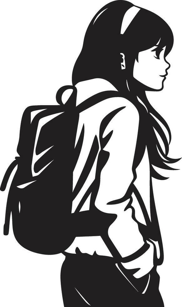 Cerebral Craftsmanship Vector Black Logo Design for Male Students Achieve Apex Masculine Symbol in Black Logo for Male Student Success