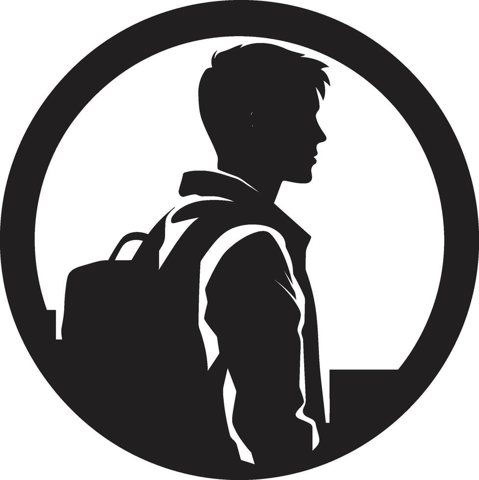 erudito pavonearse dinámica vector negro símbolo para logrado masculino estudiantes maestro mentes negro logo diseño significando masculino estudiante excelencia