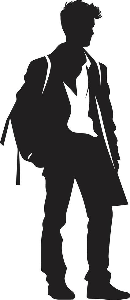 distinguido destreza vector negro logo diseño para logrado masculino estudiantes pináculo precisión negro logo icono para objetivo orientado masculino estudiantes