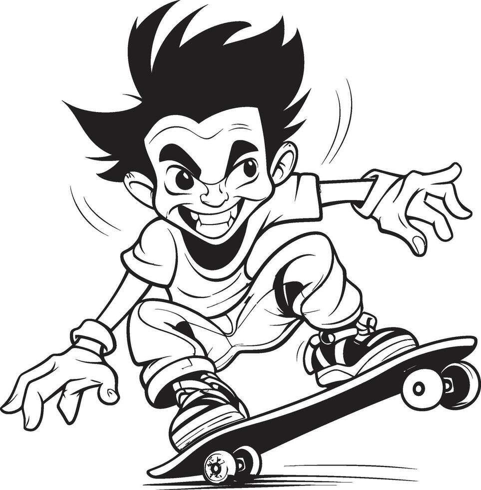 Skateboard Sonata Black Logo Design Capturing the Harmony of Riding Velocity Vanguard Iconic Vector of a Man on a Skateboard in Black