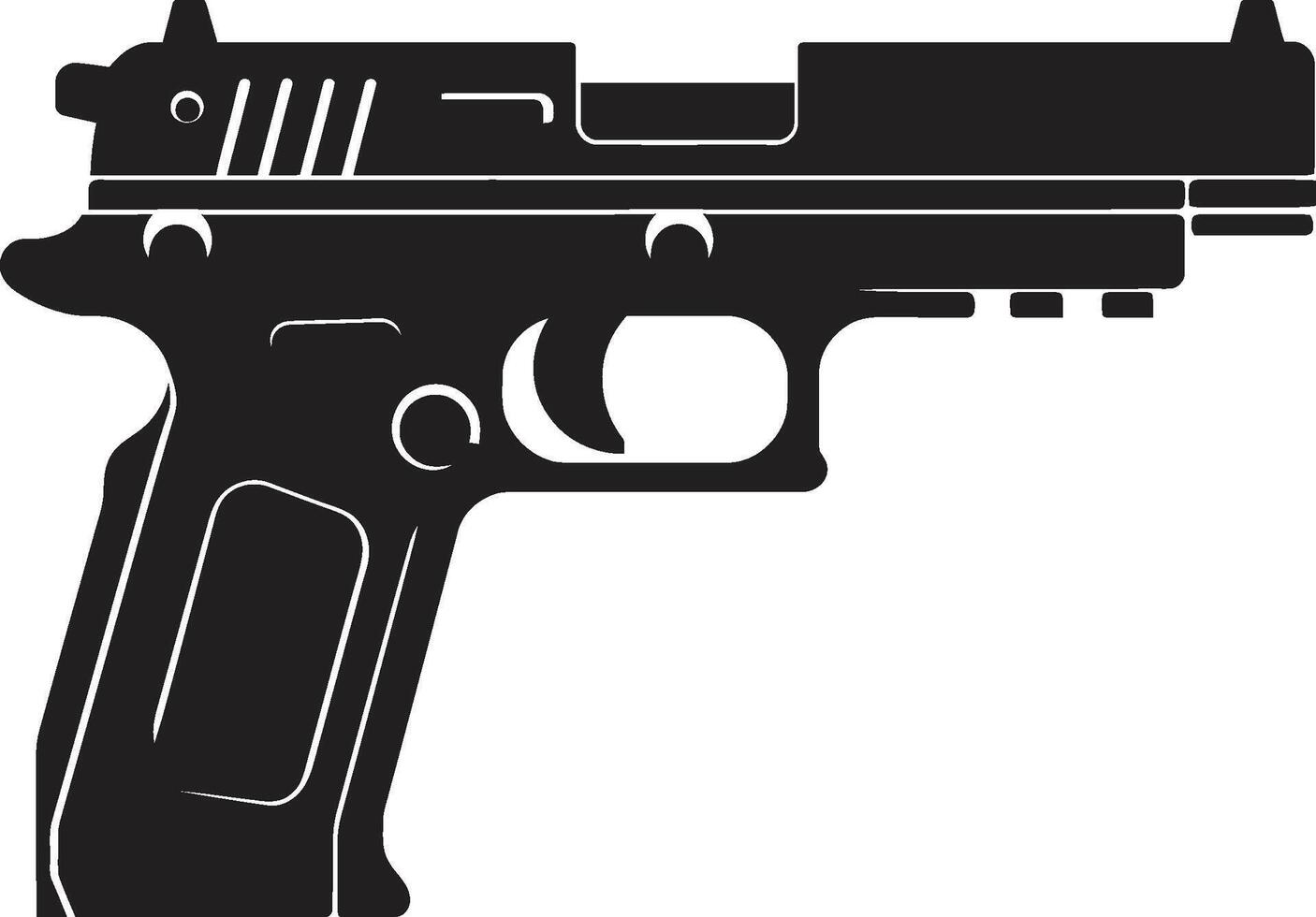 Imaginary Firepower Sleek Vector Symbol of a Toy Gun in Black Clandestine Play Iconic Black Logo Design with Toy Gun Weapon