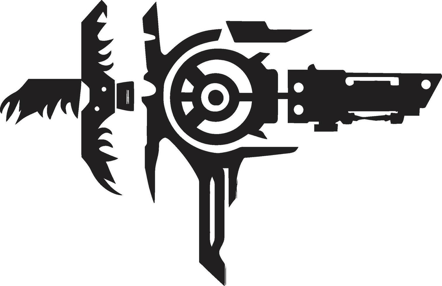 Playful Arsenal Black Logo Design with Toy Gun Weapon Vector Icon Miniature Militia Vector Symbol of a Toy Gun Weapon in Black