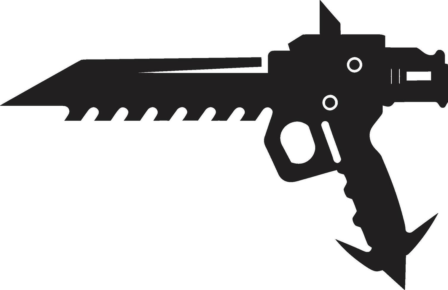 micro militante dinámica negro icono con juguete pistola logo diseño imagina y defender pulcro vector símbolo de un juguete pistola en negro