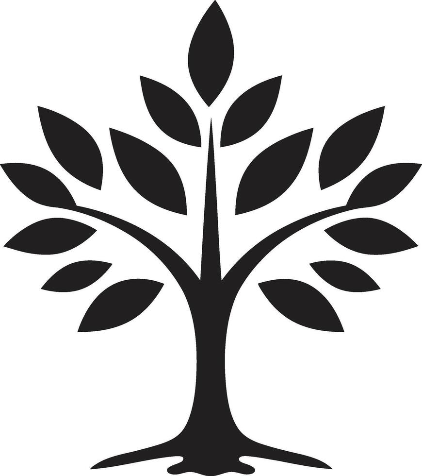 sostenible crecimiento icónico negro símbolo de árbol plantación verde legado dinámica vector logo diseño para árbol plantación