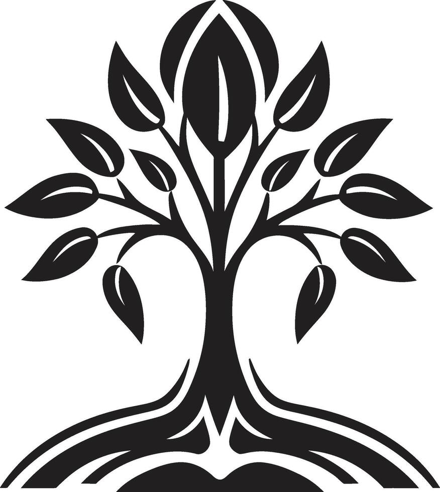 Sustainable Growth Iconic Black Symbol of Tree Plantation Green Legacy Dynamic Vector Logo Design for Tree Plantation