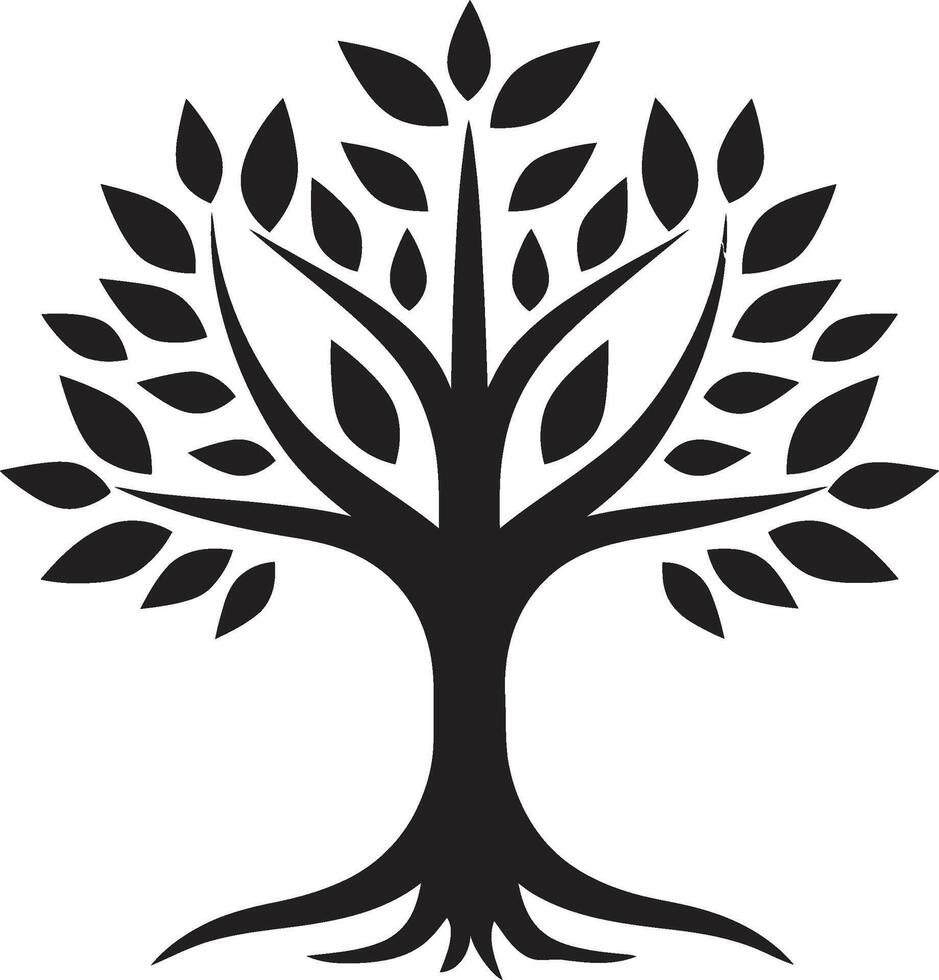 sostenible crecimiento icónico negro símbolo de árbol plantación verde legado dinámica vector logo diseño para árbol plantación