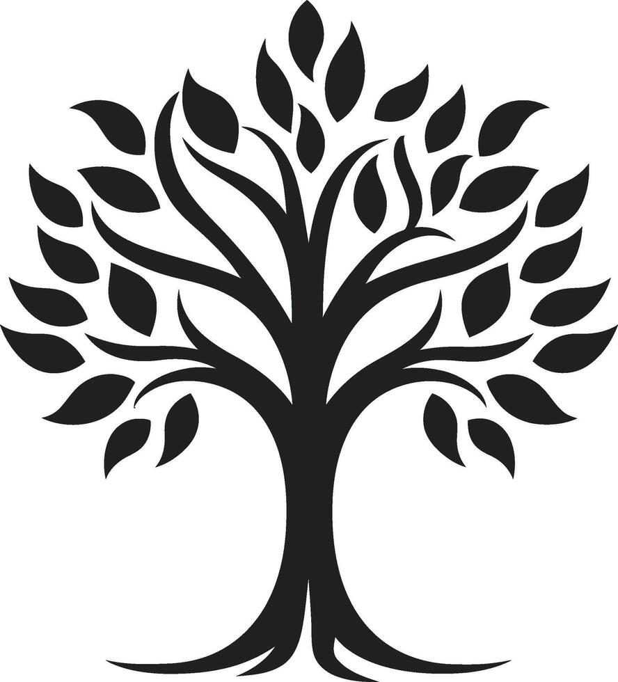 sostenible crecimiento icónico negro símbolo de árbol plantación verde legado dinámica vector logo diseño para árbol plantación