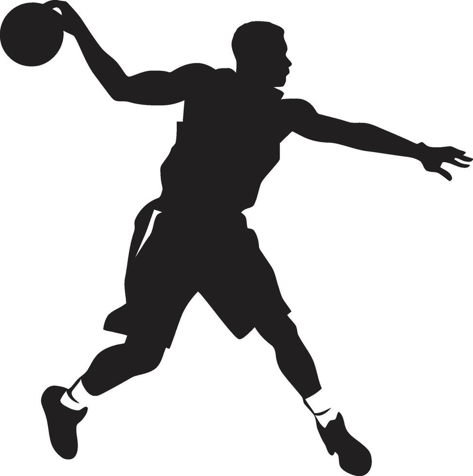 Sky Surge Elevate Your Game with Dunk Vector Icon Dunk Dynasty Basketball Player Logo in Striking Vector Art