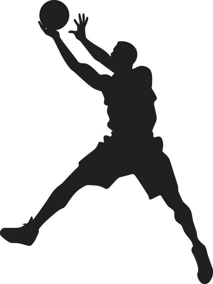 Skyline Soar Dunk Vector Icon for Ballcourt Royalty Slam Poetry Basketball Player Dunk Vector Logo Masterpiece