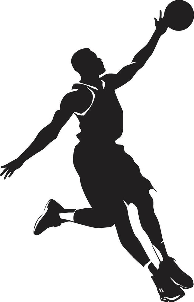 Slam Spectacle Basketball Player Dunk Vector Logo in Vector Amazement Dunk Dynasty Diaries Vector Art for Basketball Player Logo Chronicles