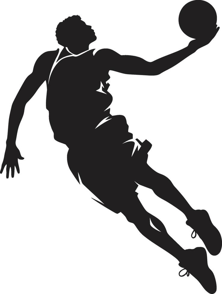 Dunk Divinity Vector Logo for Divine Dunking Hoop Harmonics Basketball Player Dunk Logo in Vector Symphony