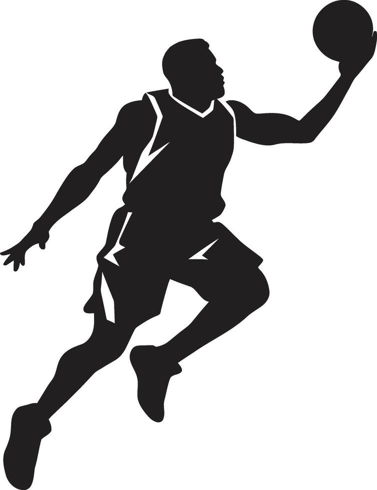 Gravity Gamut Basketball Player Dunk Logo in Vector Range Rim Revelation Dunk Vector Icon for Hoop Discoveries