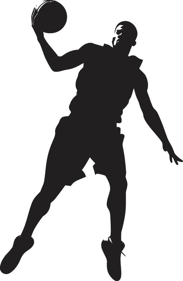 borde rapto baloncesto jugador remojar icono en vector euforia golpe serenidad vector diseño para tranquilo mojar