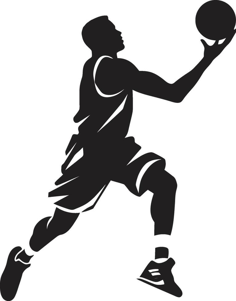 gravedad gama baloncesto jugador remojar logo en vector rango borde revelación remojar vector icono para aro descubrimientos
