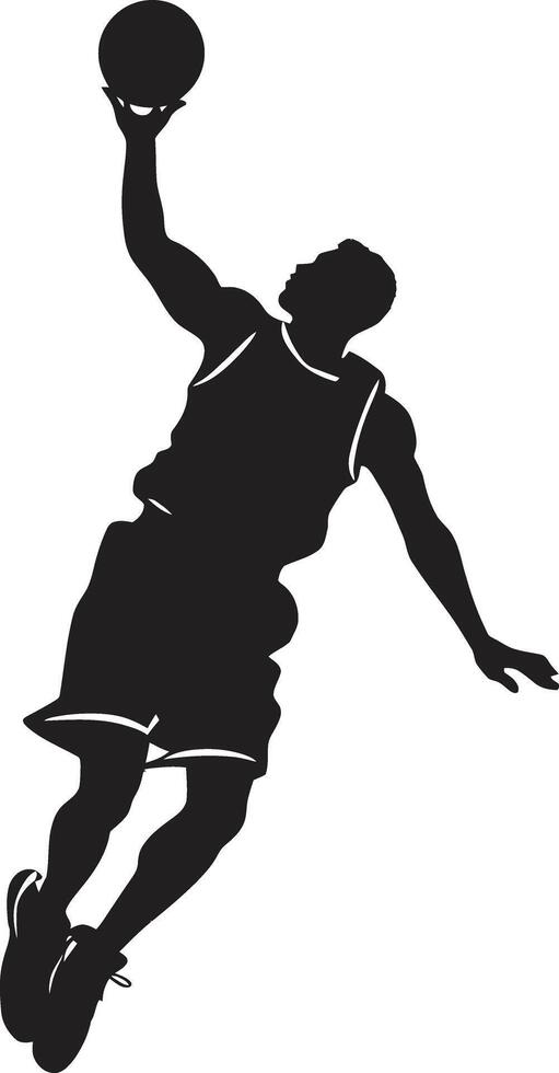 Dunk Deity Vector Art for Basketball Player Icons Gravity Guru Basketball Player Dunk Logo in Vector Prowess