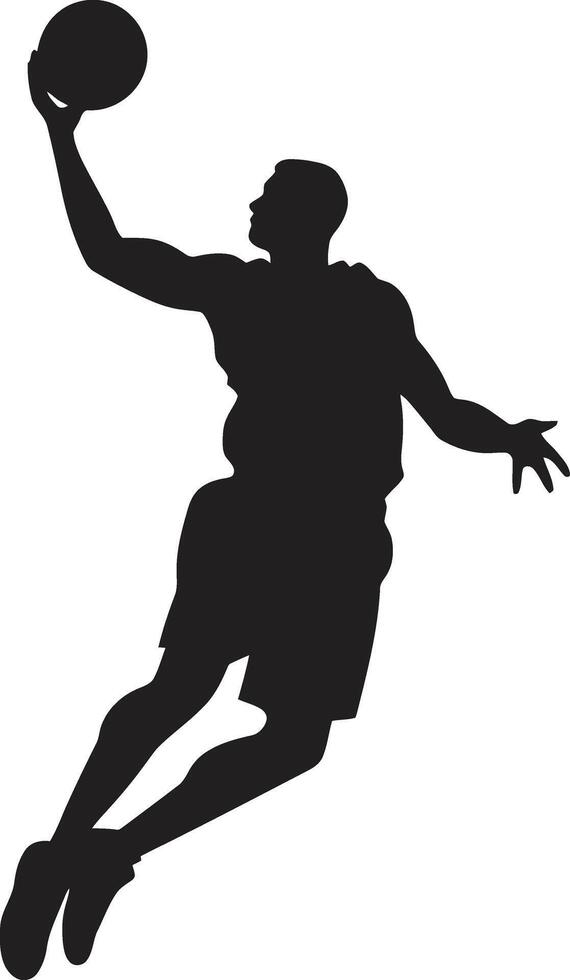 Rim Rapture Basketball Player Dunk Icon in Vector Euphoria Dunk Drift Vector Art for Basketball Player Logo Design