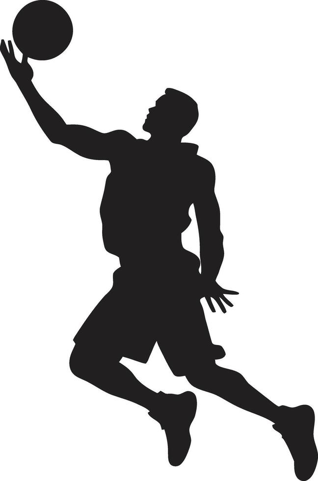 Air Artistry Dunk Vector Icon for Hoop Visionaries Rim Resonance Basketball Player Dunk Vector Logo in Echoing Glory