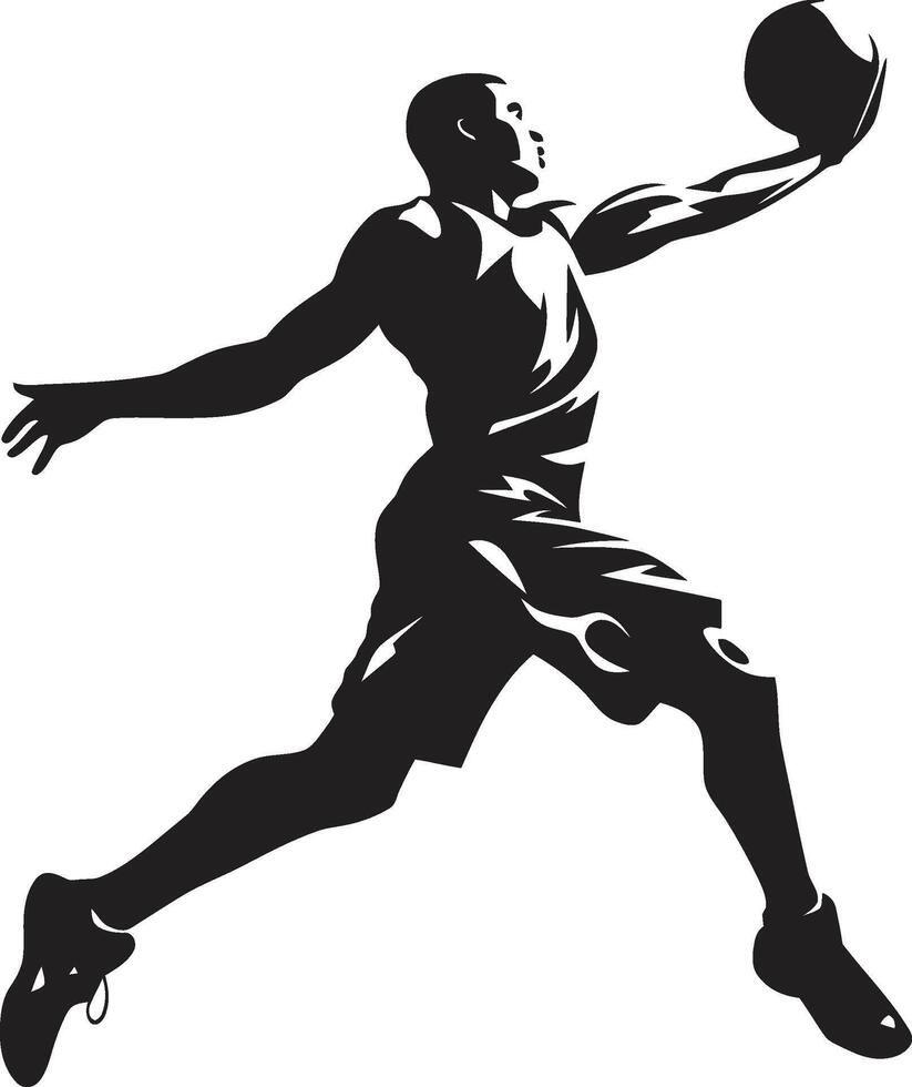 Dunk Delicacy Basketball Player Vector Icon in Vector Flavor Gravity Gourmet Dunk Vector Logo for Connoisseurs of Slam
