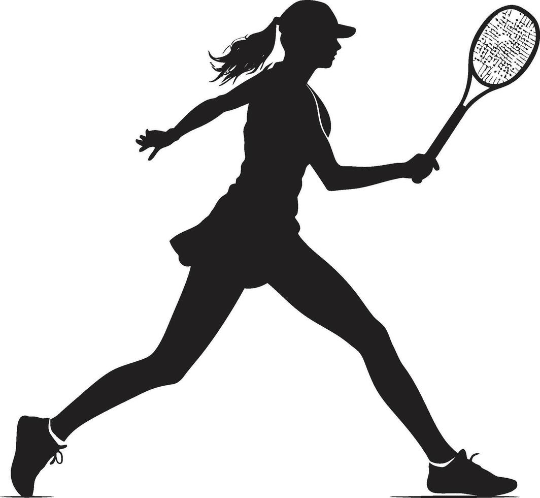 Racket Renaissance Vector Icon for Women Tennis Prowess Grand Slam Goddess Womens Tennis Vector Icon