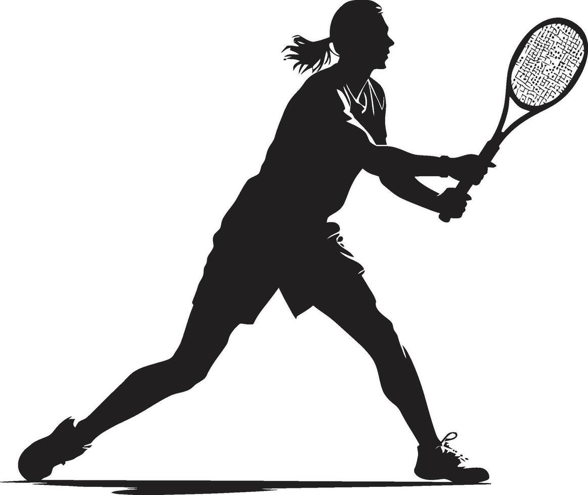 Smash Sovereign Womens Tennis Logo in Vector Royalty Rally Rhapsody Vector Icon for Womens Tennis Brilliance