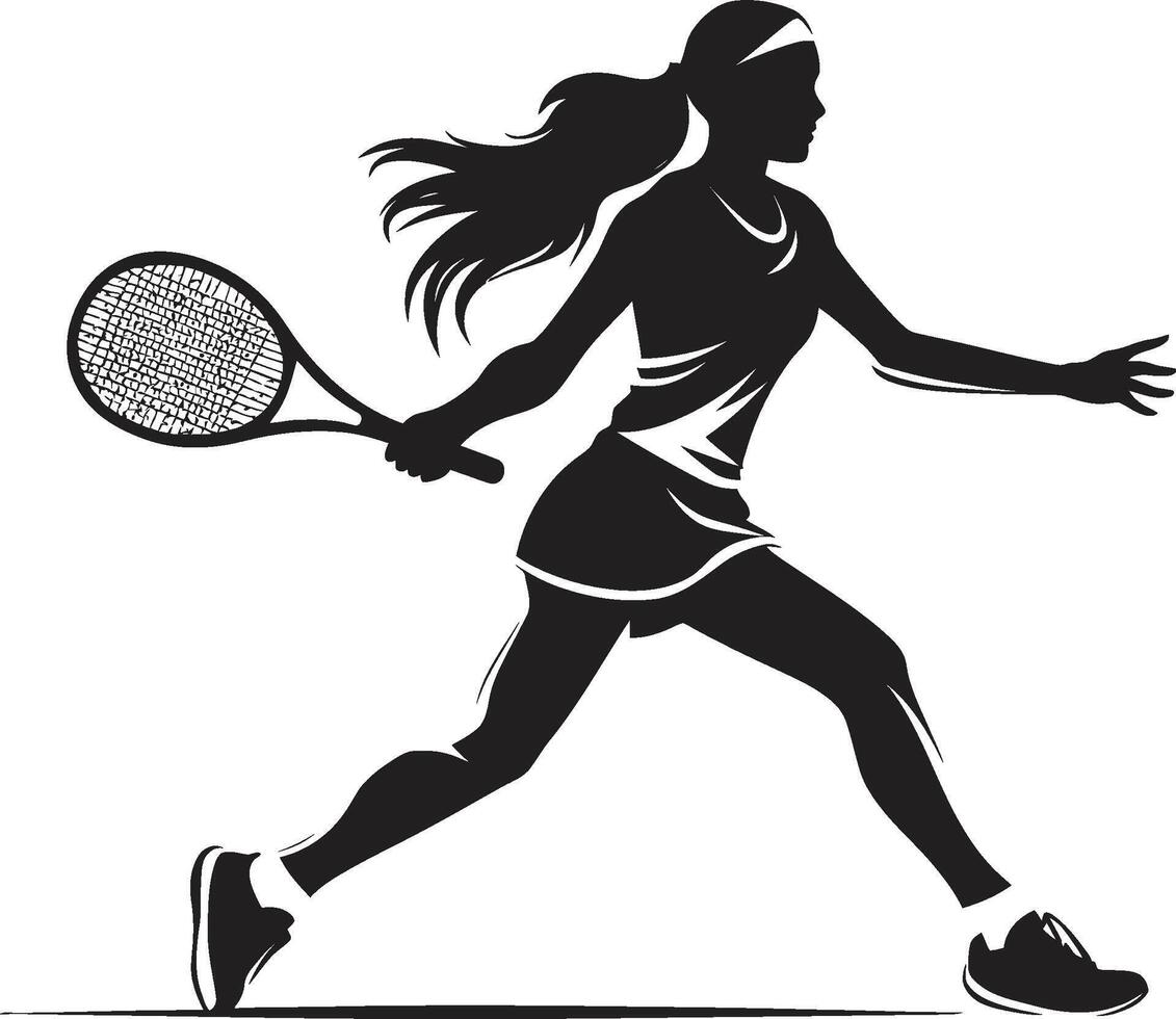 red ninja tenis vector logo diseño para mujer as lealtad vector icono para De las mujeres tenis ases