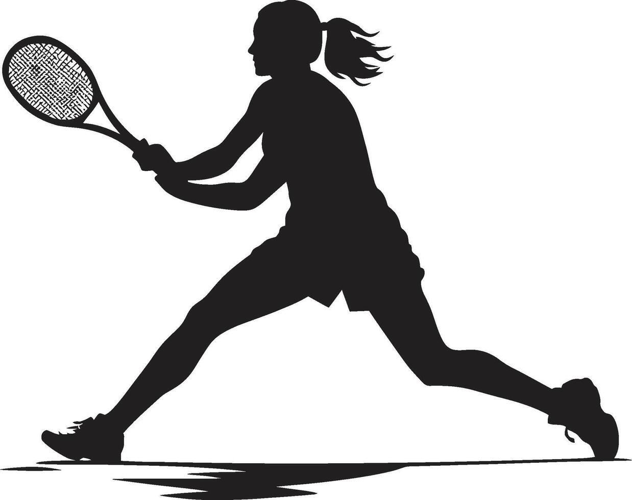 Smash Siren Iconic Tennis Player in Vector Design Net Queen Vector Icon for Female Tennis Royalty