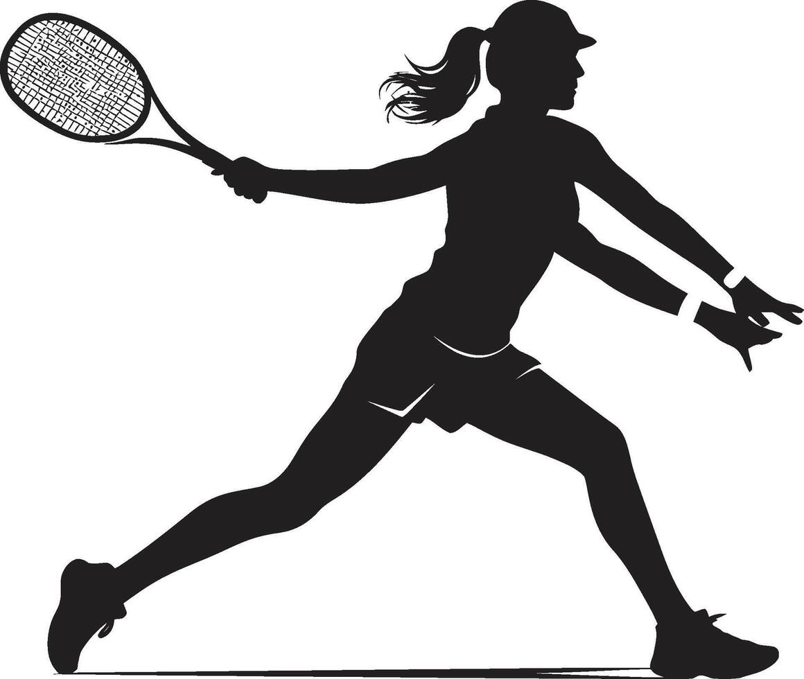 as lealtad vector icono para De las mujeres tenis ases raqueta Renacimiento hembra tenis jugador logo en vector