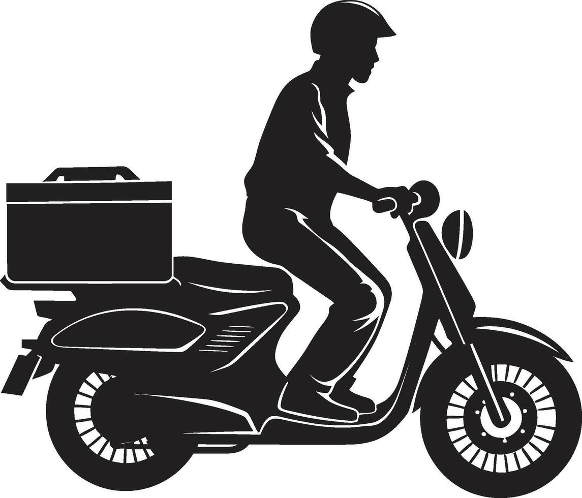 Scoot and Savor Express Food Delivery Vector Logo on Scooter Speedway Savories Sprint Vector Design for Scooter Food Express