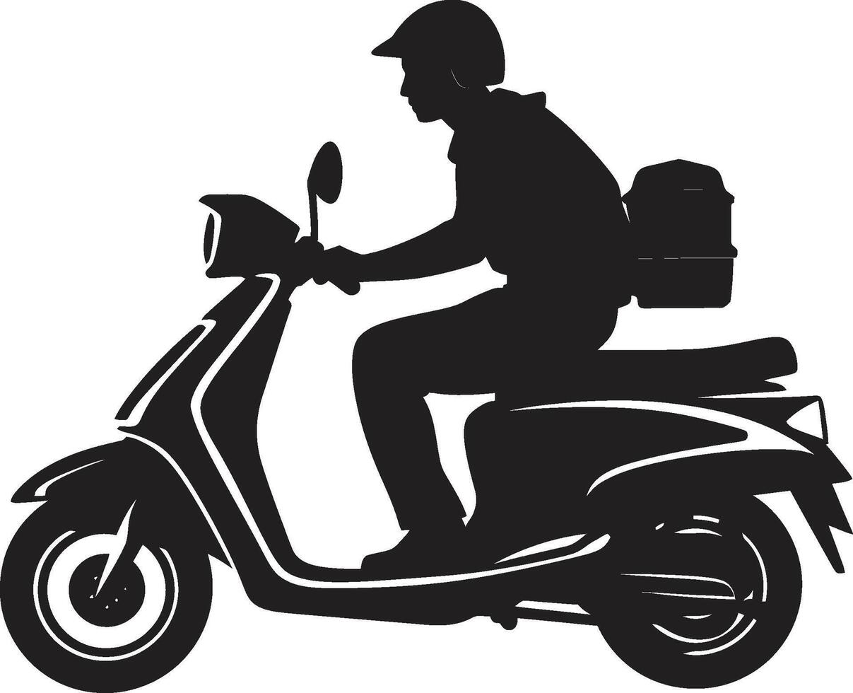 Urban Dash Diner Vector Logo for Swift Scooter Food Delivery Scooter Bistro Bolt Iconic Vector Design for Quick Food Drop offs