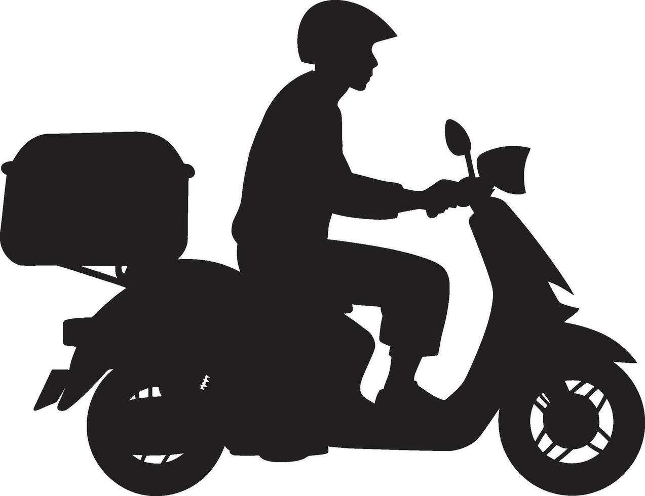Urban Munch Rider Scooter Delivery Man Vector Icon On the Go Gourmet Glide Vector Design for Swift Food Delivery on Scooter