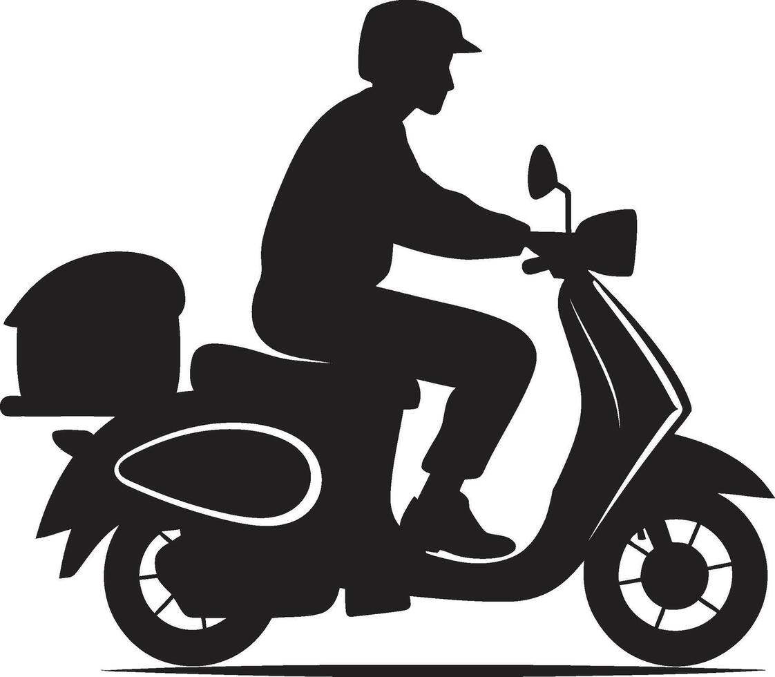 urbano sabor Rápido vector logo diseño para scooter comida entrega rápido picaduras brigada scooter icono para rápido comida entregas